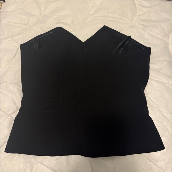 Dynamite Strapless Black Peplum Top - Picture 3 of 5
